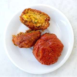Greek Chickpea Patties with Tomato Sauce – Revithosoutzoukakia