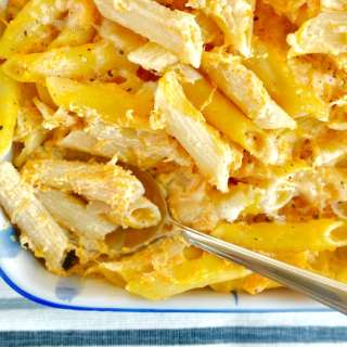 Creamy Baked Pasta with Butternut Squash Ricotta Sauce