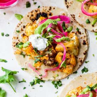 Air Fryer Roasted Cauliflower Tacos