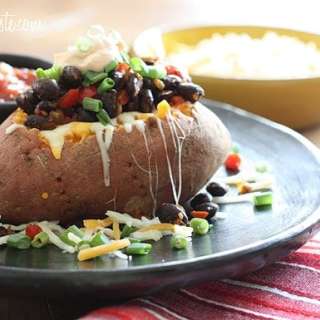 Loaded Baked Sweet Potato “Healthified” 