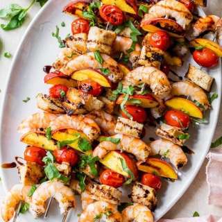 Grilled Shrimp Panzanella Skewers