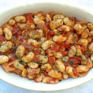 Gigantes Plaki - Tender Greek Roasted Beans in Tomato Sauce