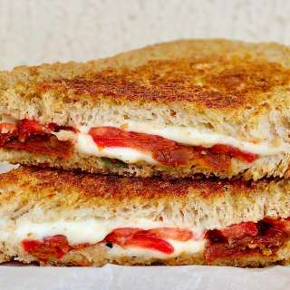 Mediterranean Grilled Tomato Mozzarella Sandwich