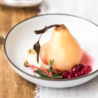Cranberry Poached Pears Recipe