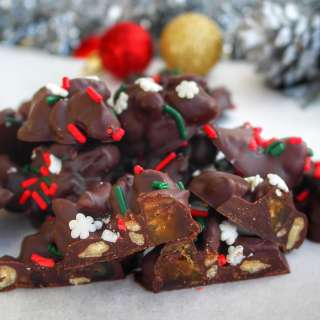 Easy Chocolate Fruit and Nut Clusters