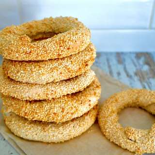 Easy Koulouri or Simit (Sesame Bread Rings)
