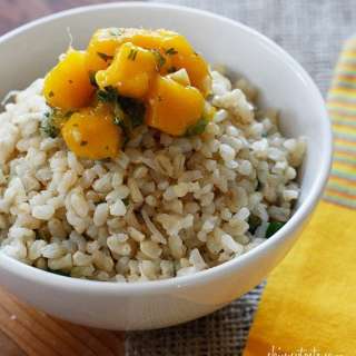 Brown Coconut Rice with Cilantro