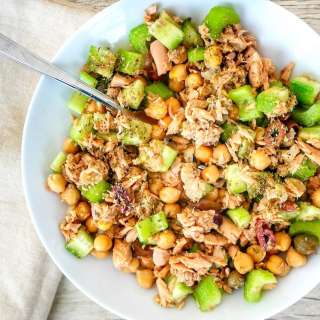5 Minute Mediterranean Chickpea Tuna Salad