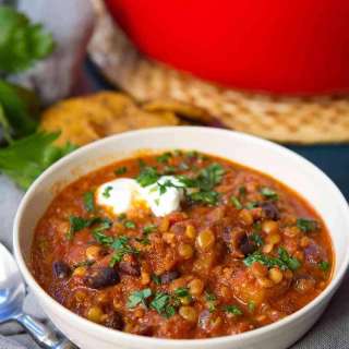 Chorizo & Butternut Squash Lentil Soup