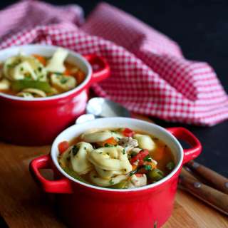 Italian Chicken & Vegetable Tortellini Soup Recipe