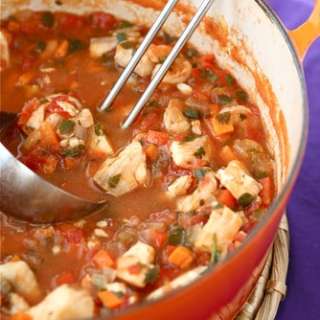 Fisherman’s Soup Recipe with Tilapia, Shrimp, Tomatoes & Capers