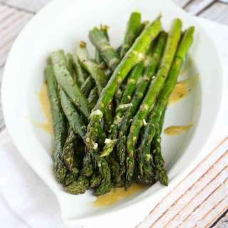 Roasted Asparagus Recipe with Dijon Mustard Dressing