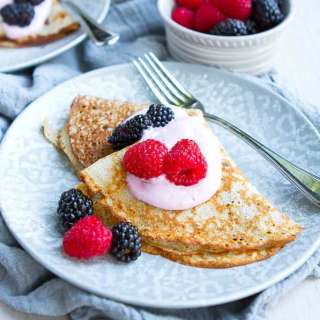2-Ingredient Crepes (Gluten Free, Dairy Free}
