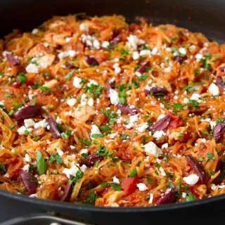 Greek Chicken Spaghetti Squash Skillet