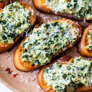Spinach-Artichoke Crostini