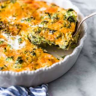 Crustless Broccoli & Cheddar Quiche