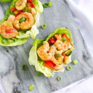 Cashew Shrimp Lettuce Wraps