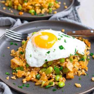 Kimchi Cauliflower Fried Rice Recipe
