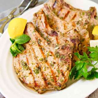 Grilled Greek Pork Chops Recipe