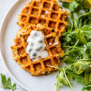 Easy (10-minute) Waffled Salmon Cakes