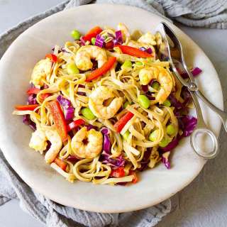 Singapore Noodles Recipe with Shrimp
