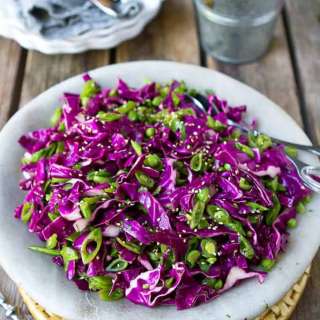 Hoisin Snap Pea & Red Cabbage Slaw