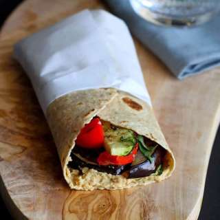 Grilled Vegetable Wrap Recipe with Hummus