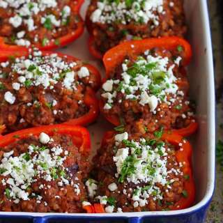 Greek Stuffed Peppers with Feta Cheese Recipe