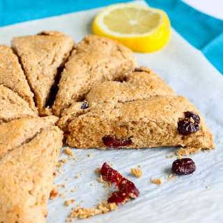 Lemon & Cherry Whole Wheat Scones Recipe