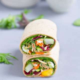 Edamame Hummus Veggie Wrap Recipe