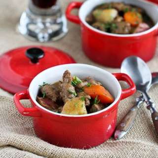 Irish Stew with Lamb, Potatoes and Guinness Beer