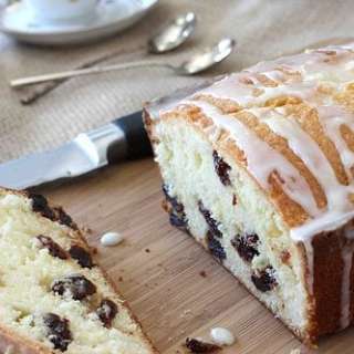Glazed Lemon & Dried Cherry Quick Bread