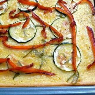 Soft Chickpea Focaccia (Farinata) with Zucchini