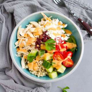 Mediterranean Chicken Couscous Salad Bowls