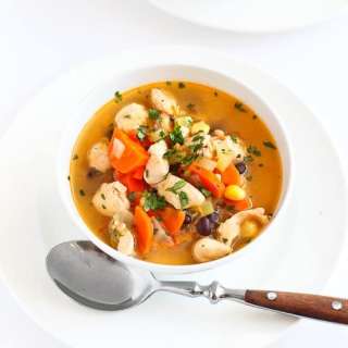Cheesy Chicken, Salsa & Couscous Soup Recipe