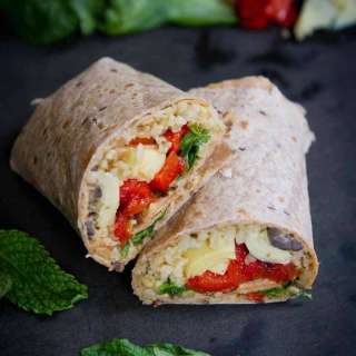 Mediterranean Vegetable Wraps with Freekeh