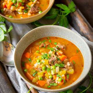 Beef Barley Soup {Instant Pot or Stovetop}