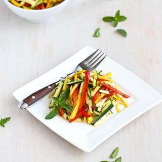 Tricolor Thai Salad Recipe with Zucchini & Yellow Squash