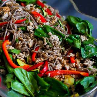 Soba Noodle Salad with Turkey & Spinach