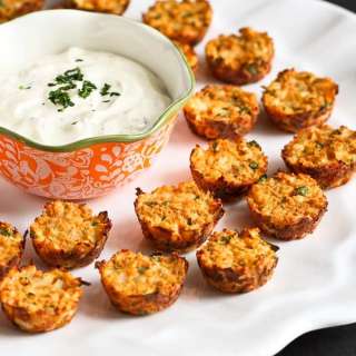 Baked Hummus & Feta Cauliflower Bites
