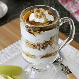 Caramelized Apple, Yogurt & Granola Parfait Recipe