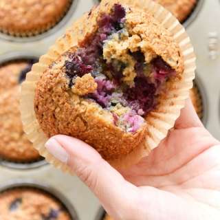 Gluten-Free, Dairy-Free, Blueberry Oatmeal Muffins