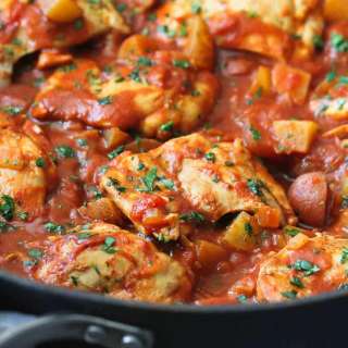 One-Pot Curry Tomato Chicken & Potatoes