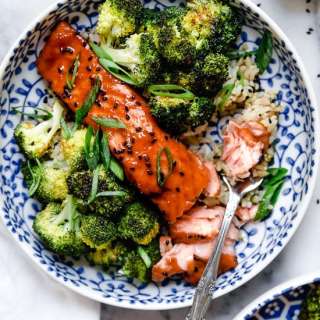 Air Fryer Salmon Recipe with Maple Soy Glaze