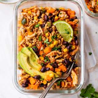 Ground Turkey Skillet with Sweet Potatoes and Black Bean 