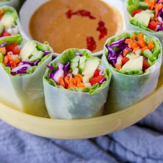 Vegan Spring Rolls with Peanut Sauce