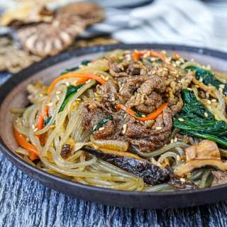 Japchae (Korean Stir-Fried Sweet Potato Noodles)