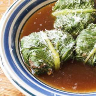 Zuppa di Lattughe Ripiene (Italian Mushroom-Stuffed Lettuce in Broth)