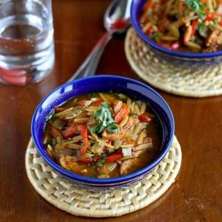 Hearty Chicken Sausage Orzo Soup