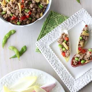 Endive Spears Stuffed with Teriyaki Turkey